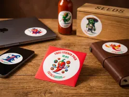Fataliiseeds.net Chili Stickers Pack – 10pcs