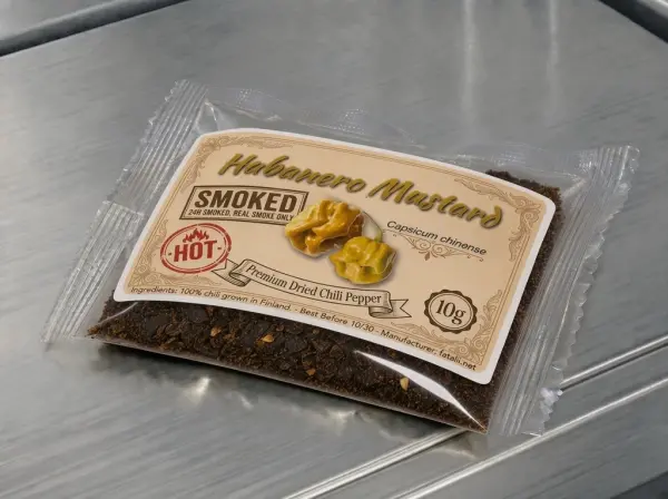 Chili Vault SMOKED Habanero Mustard 10g chili flakes bag