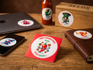 Fataliiseeds.net Chili Stickers Pack – 10pcs